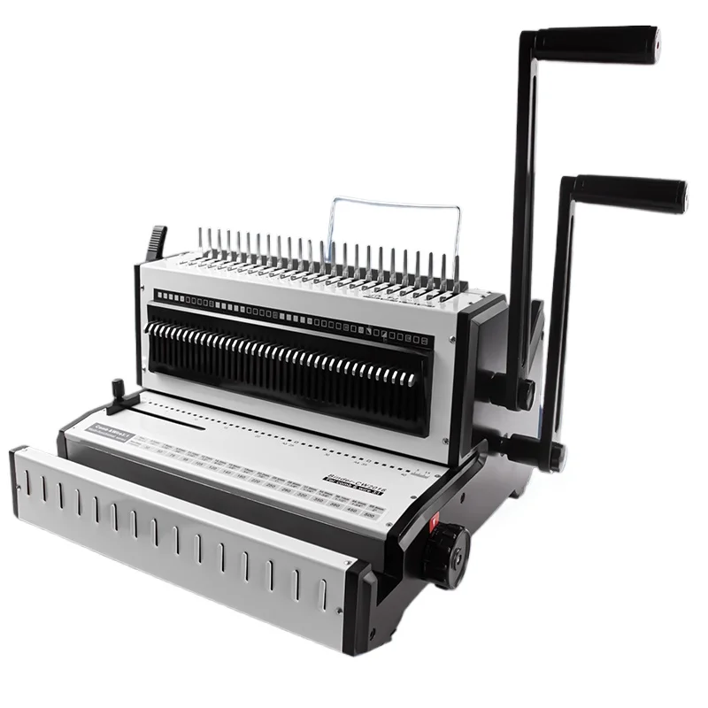 Binding Machine 2:1/3:1 Double Wire Binding Machine Comb-Style Punching Machine Rubber Ring and Iron Ring Binding Book Manual