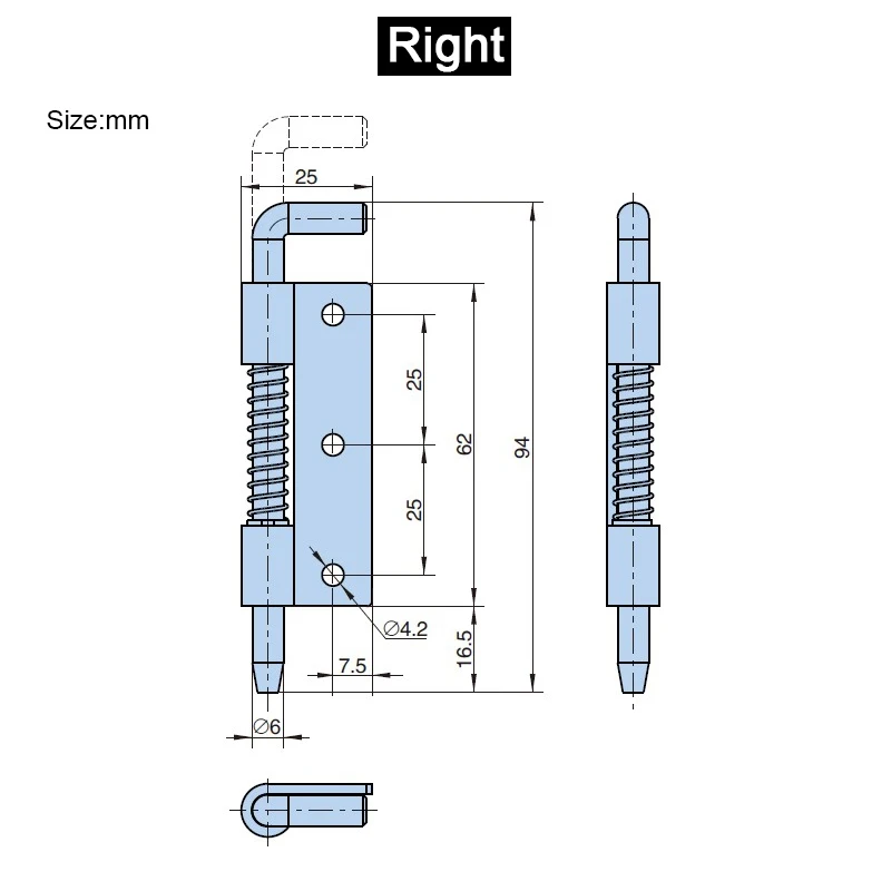 Brand New 10PCS Steel Industrial Equipment Latch Hinges Distribution Box Spring Latch Switch Electric Cabinet Hinges