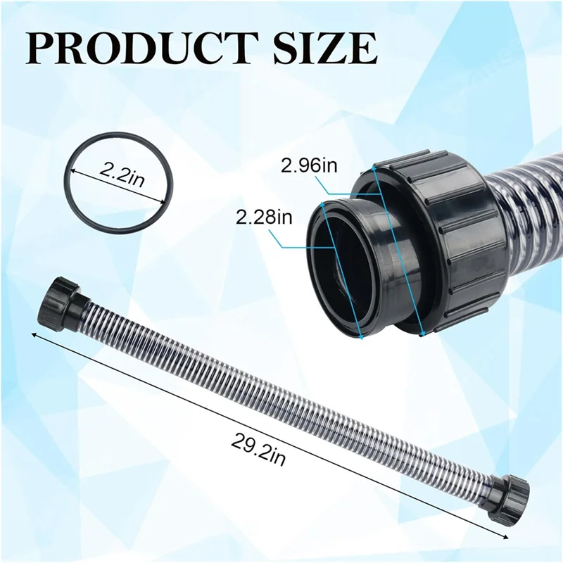 لمضخة حوض السباحة Pentair Sand Dollar وSta-Rite Cristal-Flo II المتوافقة مع 155710 لاستبدال خرطوم الفلتر-AA25