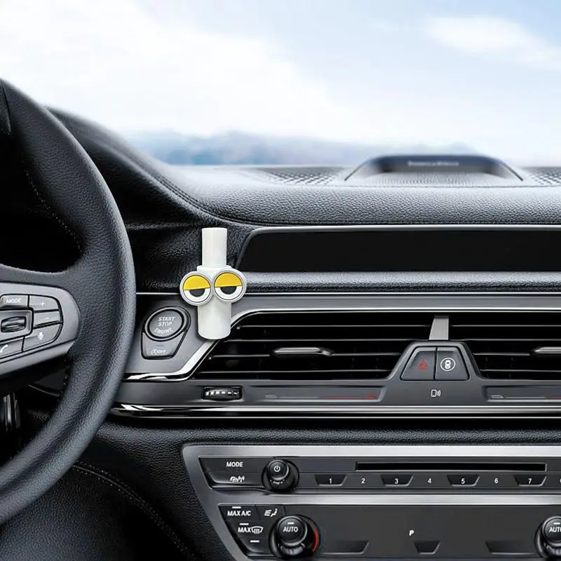 Car Lip Balm Holder Car Lipstick Holder No Melt Cartoon Design Storage Rack Case Keychain Attachment For Air Vent Hiking Outdoor