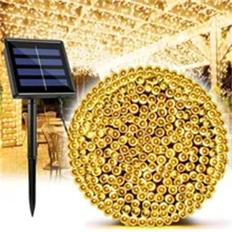 

Solar String Lights 200LED/100LED/50LED/20LED Outdoor Twinkle Light Garden Flower Bed Beach Landscape Atmosphere Decoration