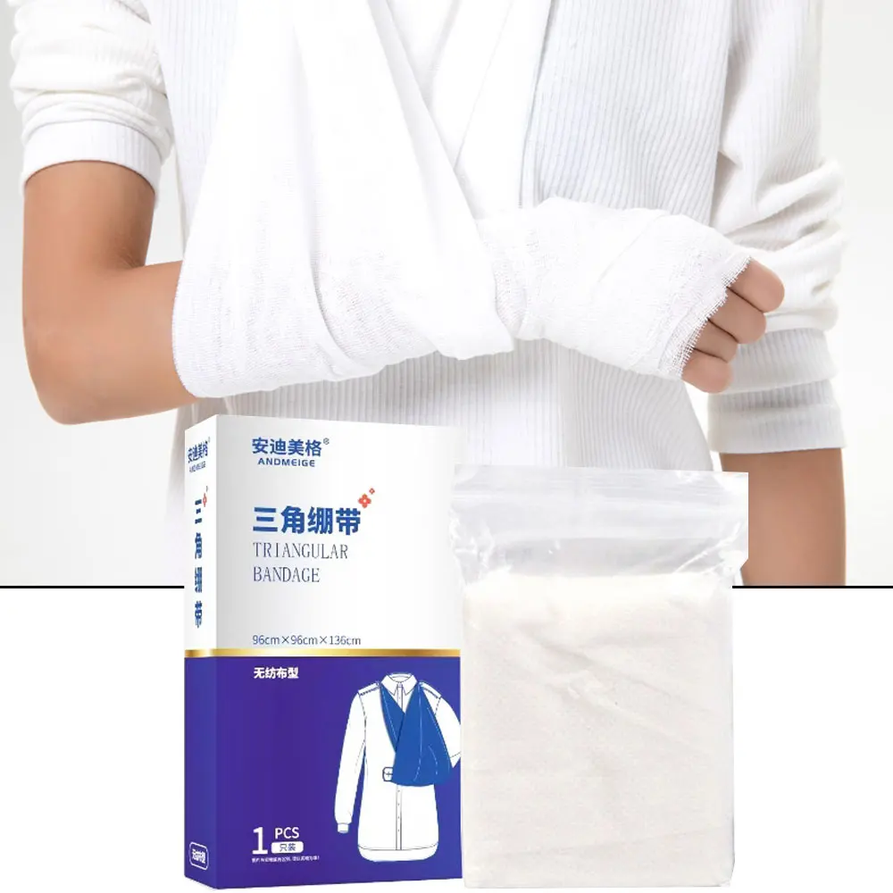Medical First Aid Medical Fracture Fixation For Adults And Children Hand Bandage Triangular Bandage Gauze.
