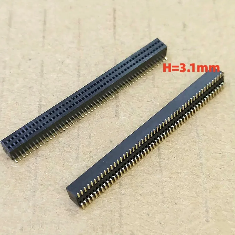 2PCS 0.8mm Pitch needle row female /double row 2*50P vertical needle row female seat 2x50P 100P For Arduino