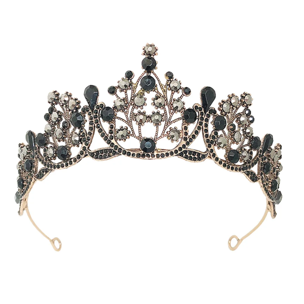 

Rhinestone Pearl Wedding Crown Headb Baroque Bridal Tiara Hair Hoops Alloy Birthday Headdress Ladies Accessories