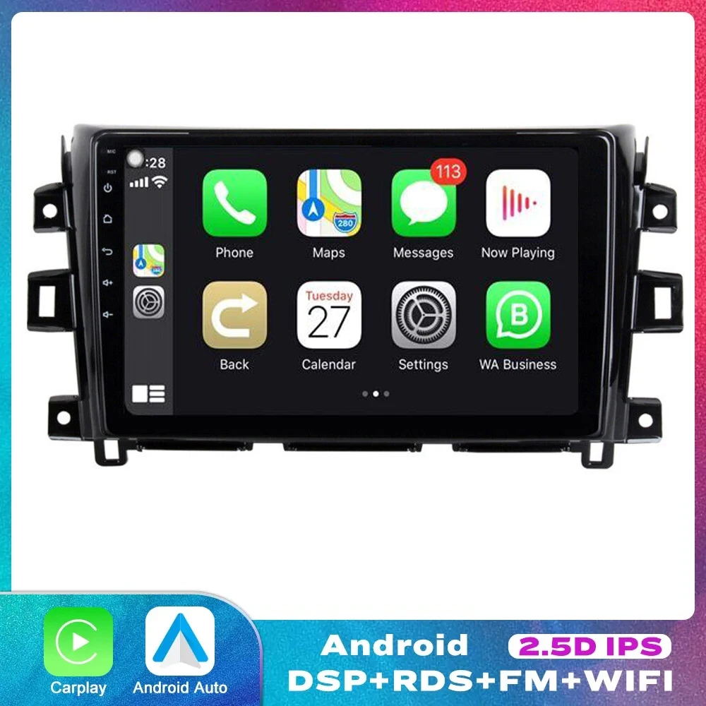 

Беспроводной Carplay Android 13 для Nissan Navara Frontier NP300 4D23 2011-2016 2017 2018 автомобильный FM BT GPS радио головное устройство