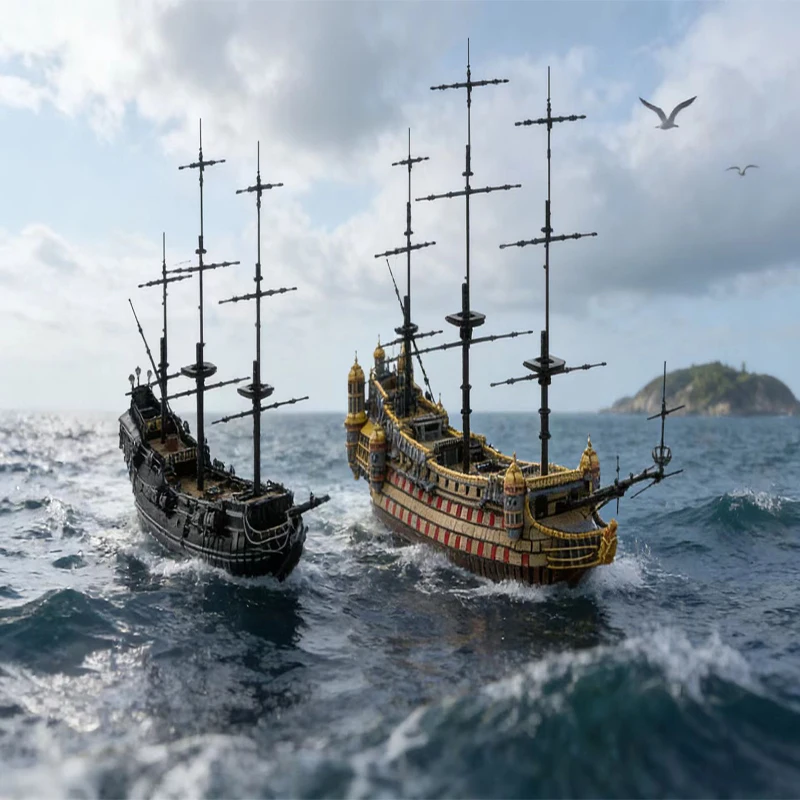 15684 قطعة من قوالب البناء على شكل سفينة TheSilentMary MOC، تصميم إبداعي تعليمي قابل للتخصيص، لعبة تعليمية للتركيب الذاتي، هدية عيد الميلاد