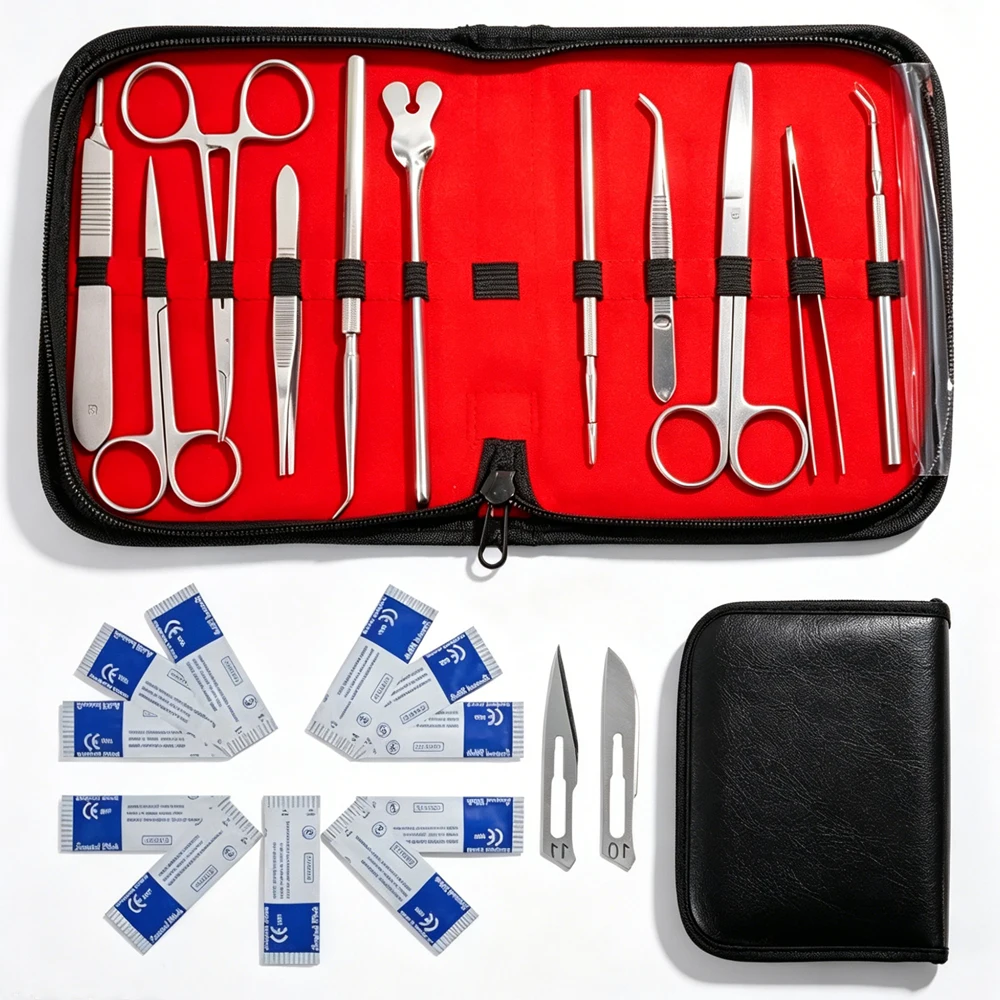 22 Piece Stainless Steel Dissection Kit for Medical Suture Practice and Surgical Training Ideal for Students and Professionals
