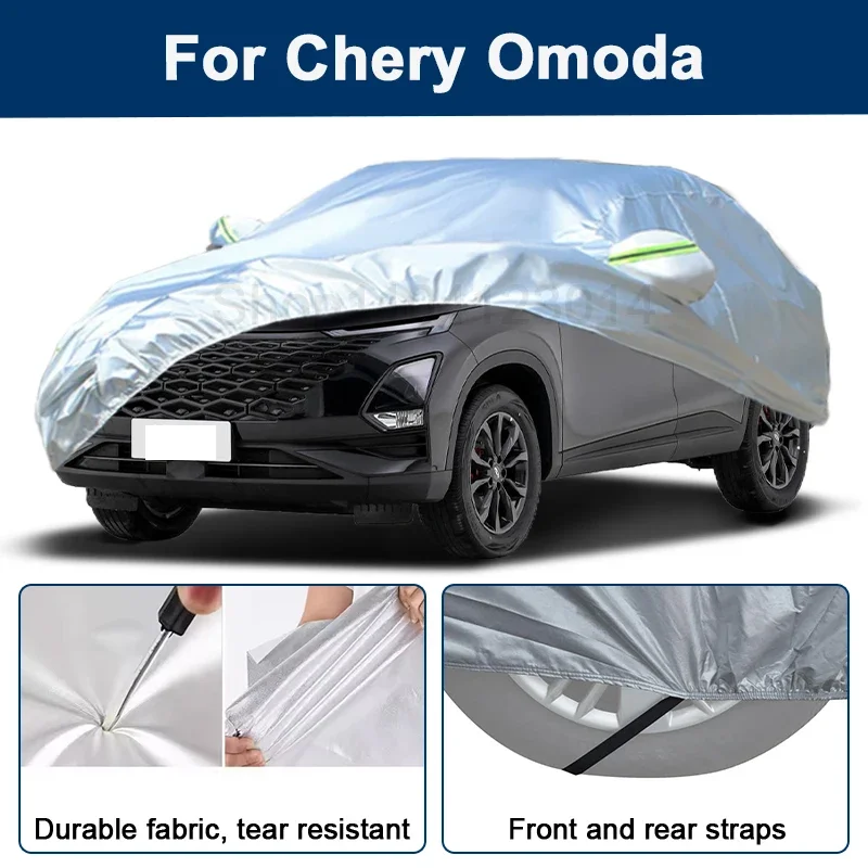 

Outdoor Full Car Cover For Chery Omoda with Reflective Strips Waterproof Snowproof Dustproof UV Protection Auto Accessories