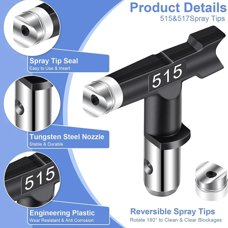 Airless Paint Sprayergun, 5 Pcs High Pressure Airless Spraygun Kit For Airless Spraying Machine