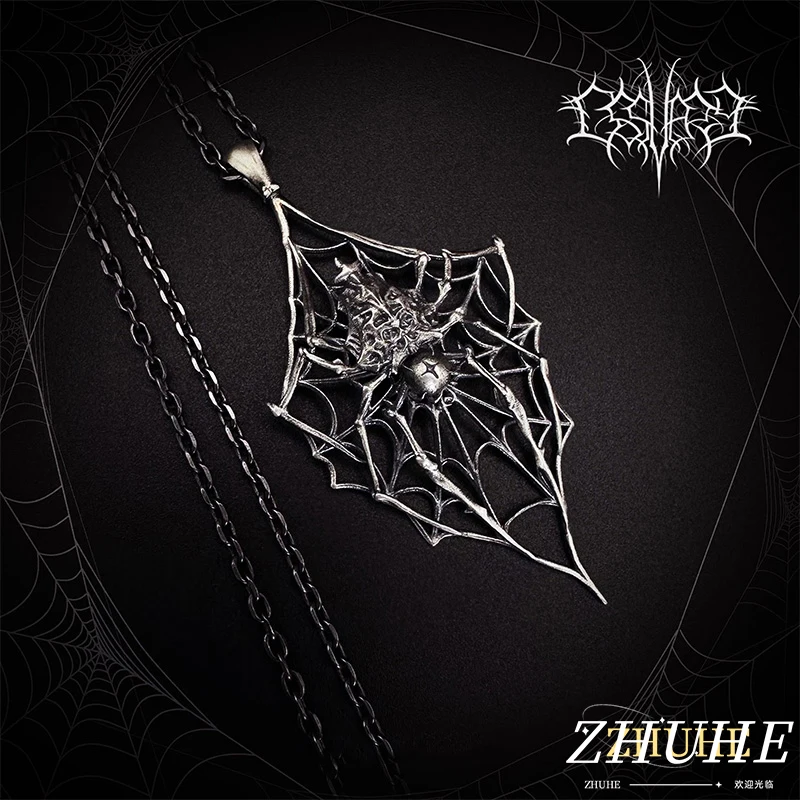 

ZHUHE Spider Pendant Necklace Neo-Gothic Style For Women Men's Jewelry Accessories Party Gifts