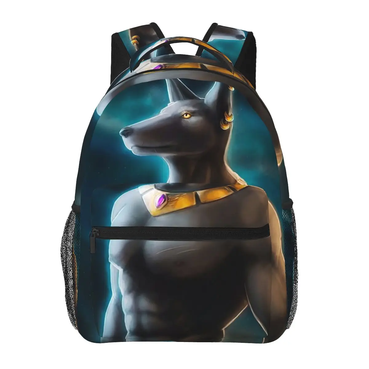 

Egyptian God Anubis Art Backpacks Boys Girls Bookbag Children School Bags Cartoon Kids Rucksack Shoulder Bag Large Capacity