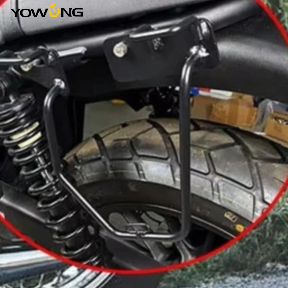 For Kawasaki W400 W650 W800 VN250 XL883L XL1200NS Rebel 1100 Motorcycle Side Luggage Rack Support Saddle Bags Mounting Brackets