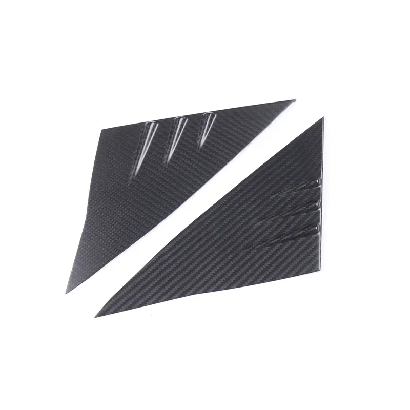 Real Carbon Fiber for Tesla Model 3/Y/3+ A Pillar Window Triangle Spoiler Decorative Patch New Model3 Highland 2024 Accessories