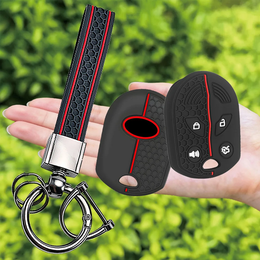 Silicone Key Case for Ford Focus Fiesta Escape Explorer V Eske 2012-2017 Key Cover 4 Button Key Holder Shell Protection Remote