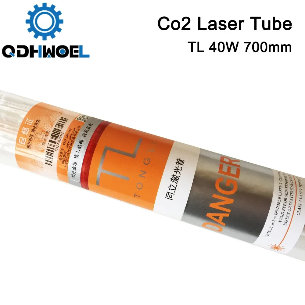 Imagem -03 - Qdhwoel Tongli Tubo de Laser Tubo de Vidro para Co2 Máquina de Corte de Gravura a Laser tl Tlc70050 700 mm 40w