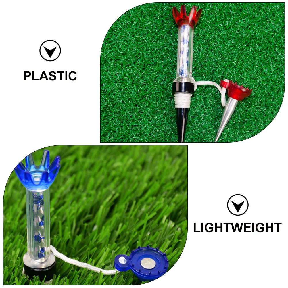 2Pcs Golf Ball Tees Plastic Premium Lightweight Golfing Supplies for Consistent Swing Practice Training Aid Equipment