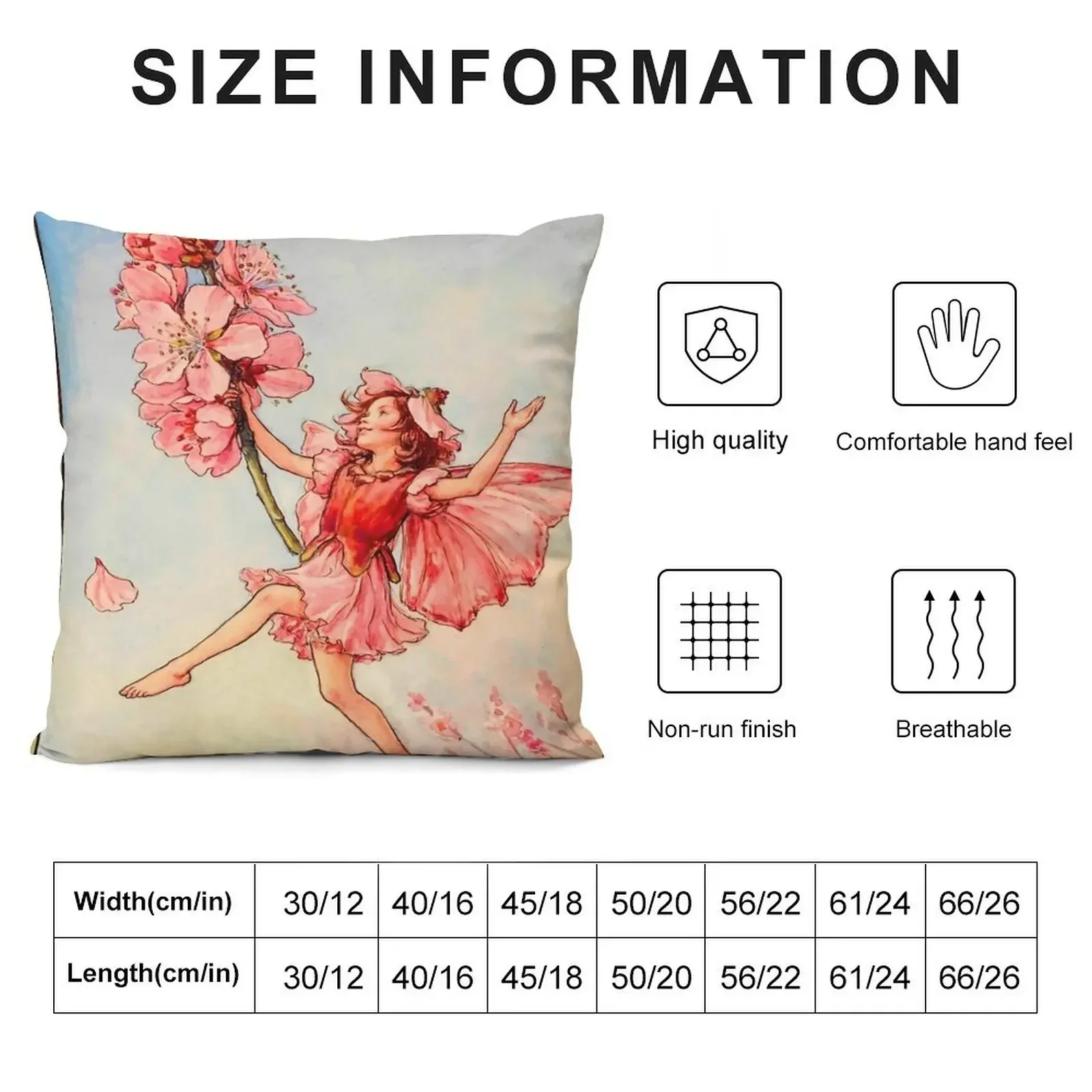 Cicely Mary Barker The Almond Blossom Fairy Throw Pillow Decorative Cushion Cover luxury throw pillow covers Sofa Covers pillow