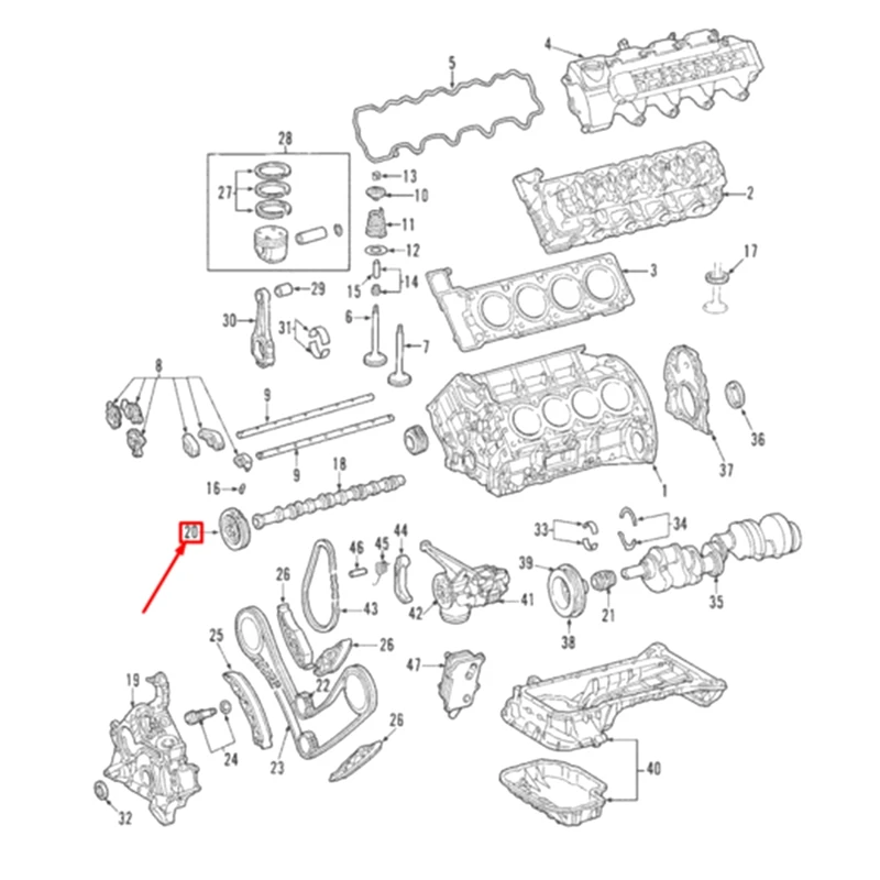 A1120500204 Timing Gear Set Cam Crank Gears Camshaft Gear For Mercedes Benz W163 ML270 ML230 ML320 ML350 ML430 ML500