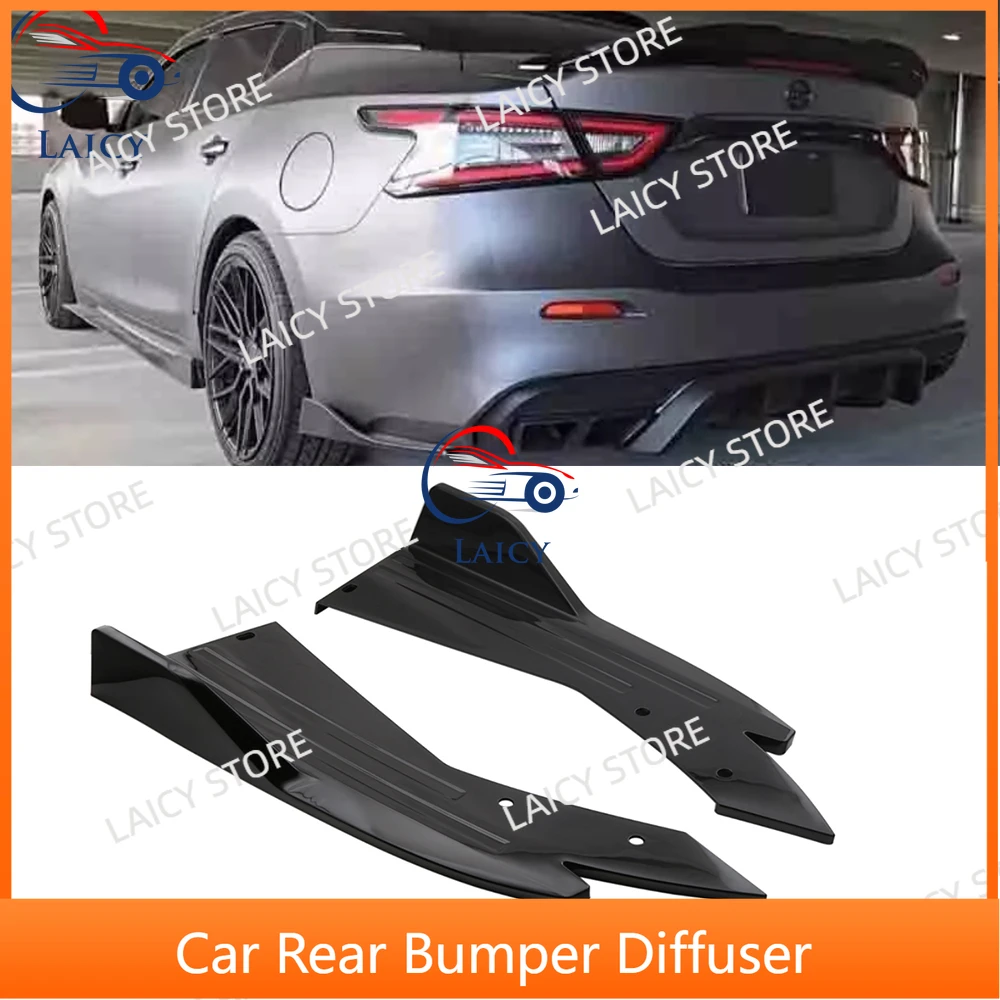 

LAICY For N-issan Maxima Car Rear Bumper Spoiler Lip Splitter Diffuser Body Kit Side Skirt Protector Covers Black