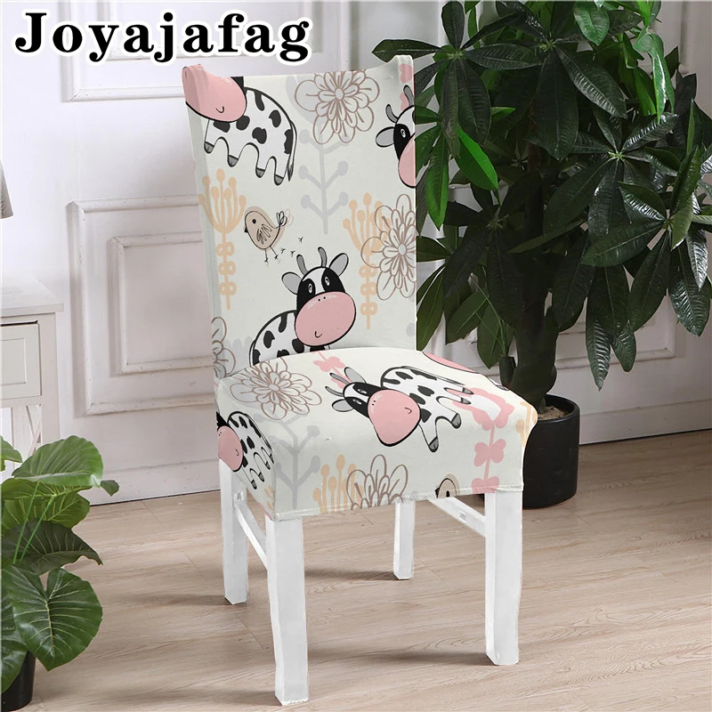 High Back Stretch Chair Cover Lovley Cartoon Animal Design Dust Proof Dining Seat Covers For Hotel Party Banquet Decor