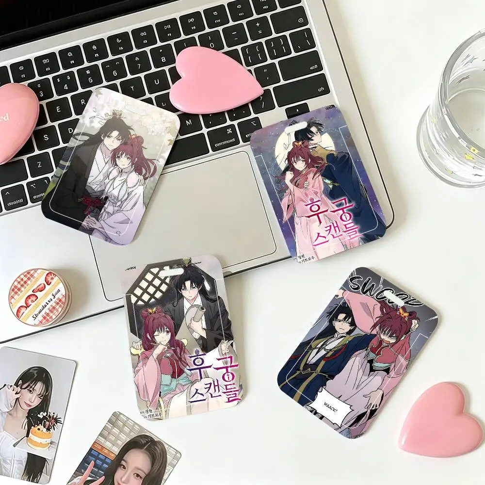 1pc The Crown Princess Scandal ID Card Sleeve School Card Access ID Card Bus Meal Card Protective Sleeve Easy Push