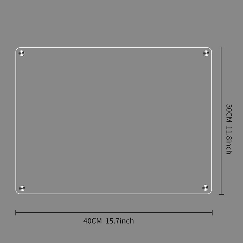 Top-2PCS Magnetico acrilico trasparente da 16X12 pollici per frigorifero, frigorifero cancellabile a secco con lavagna trasparente per pianificatore riutilizzabile con pennarelli cancellabili a secco