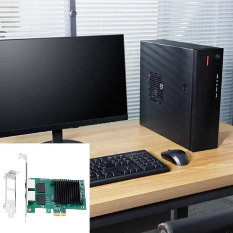 I350-T2 Gigabit Ethernet Card 1000Mbp Server PCIE to 2x RJ45 Networking Card