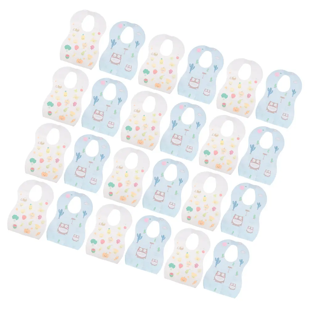 40-pcs-children's-bibs-bandana-baby-for-infant-food-eating-comfortable-feeding-dining