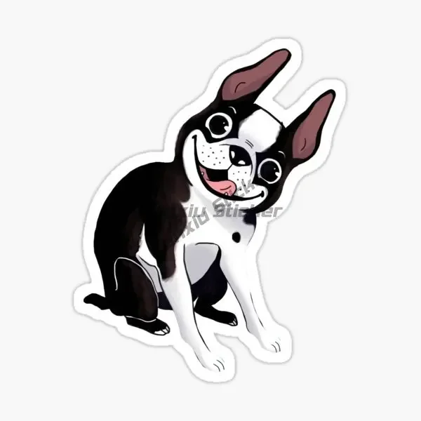 Boston Dog Pet Cute Creative PVC Car Sticker for Decorate Car Van Motorcycle Fridge Table Room Decal Accessories