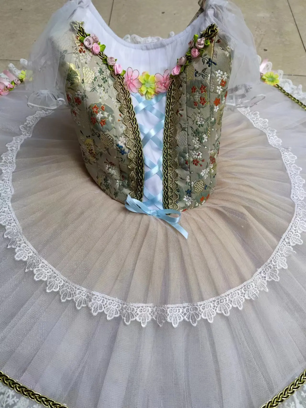 Tutú profesional de hada lila para adultos y niños, falda de tutú de rendimiento de Pachita, La Bella Durmiente