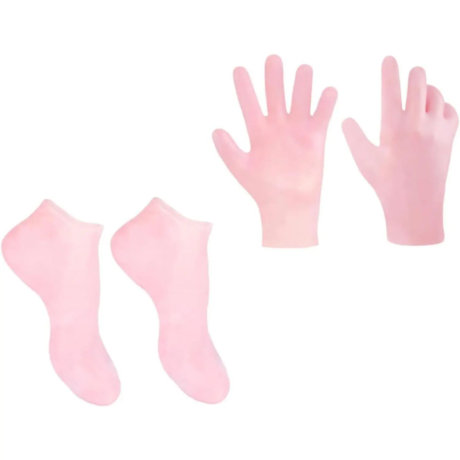 2 Pairs Moisturizing Glove Socks Hand Foot Care For Dry Cracked Skin Calluses Anti-Slip Silicone Gel  Moisturizer Manicure Tools