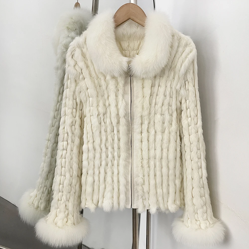 Women Overcoat Longline Double Face Oversized Rabbit Fur Coat Belted Minimalist Old Money Style Office Wear for Cold Season