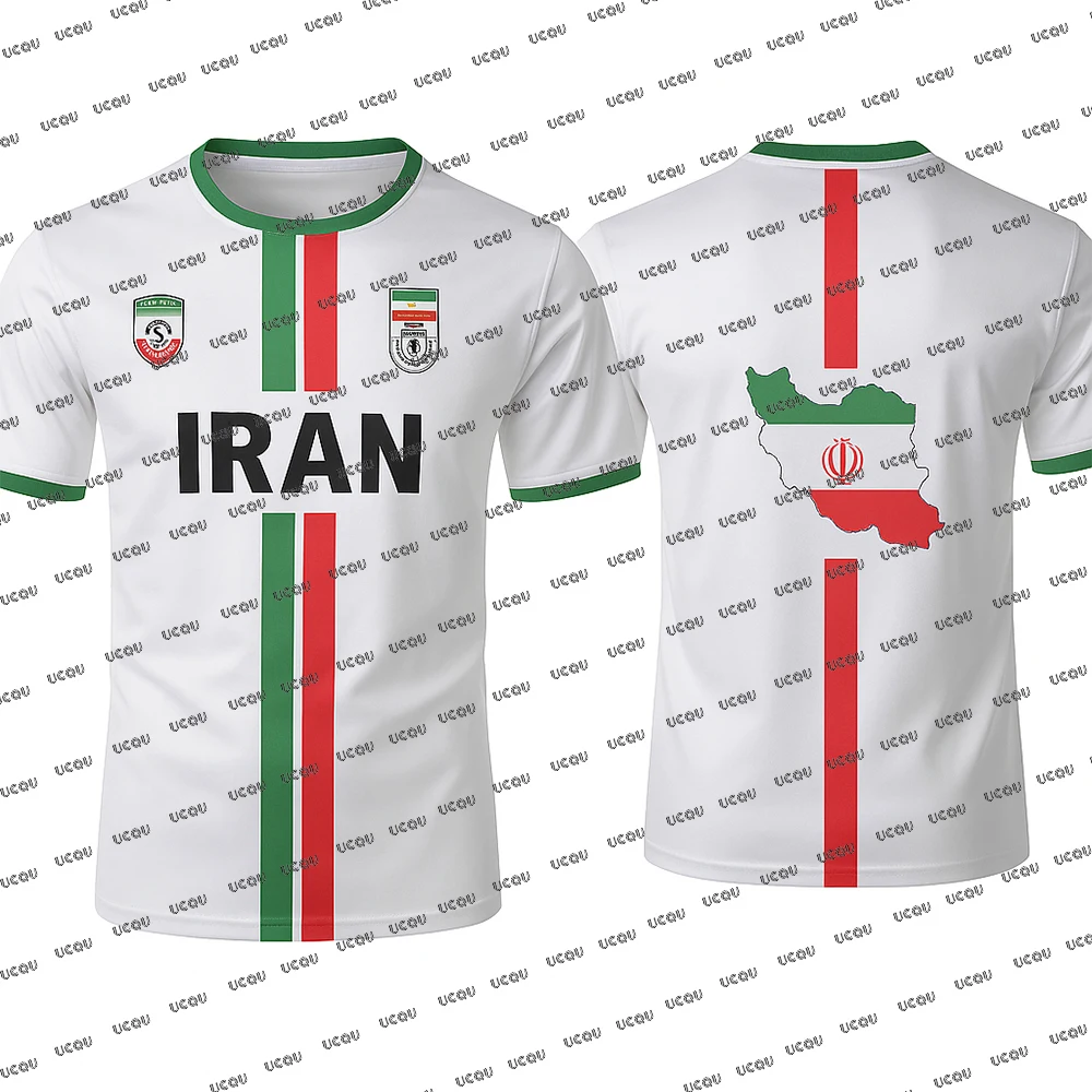 

Новый футбольный трикотаж IRAN, мужские спортивные футболки, уличные топы большого размера с флагом IRAN, повседневные футболки унисекс с графическим рисунком, мужские футбольные рубашки