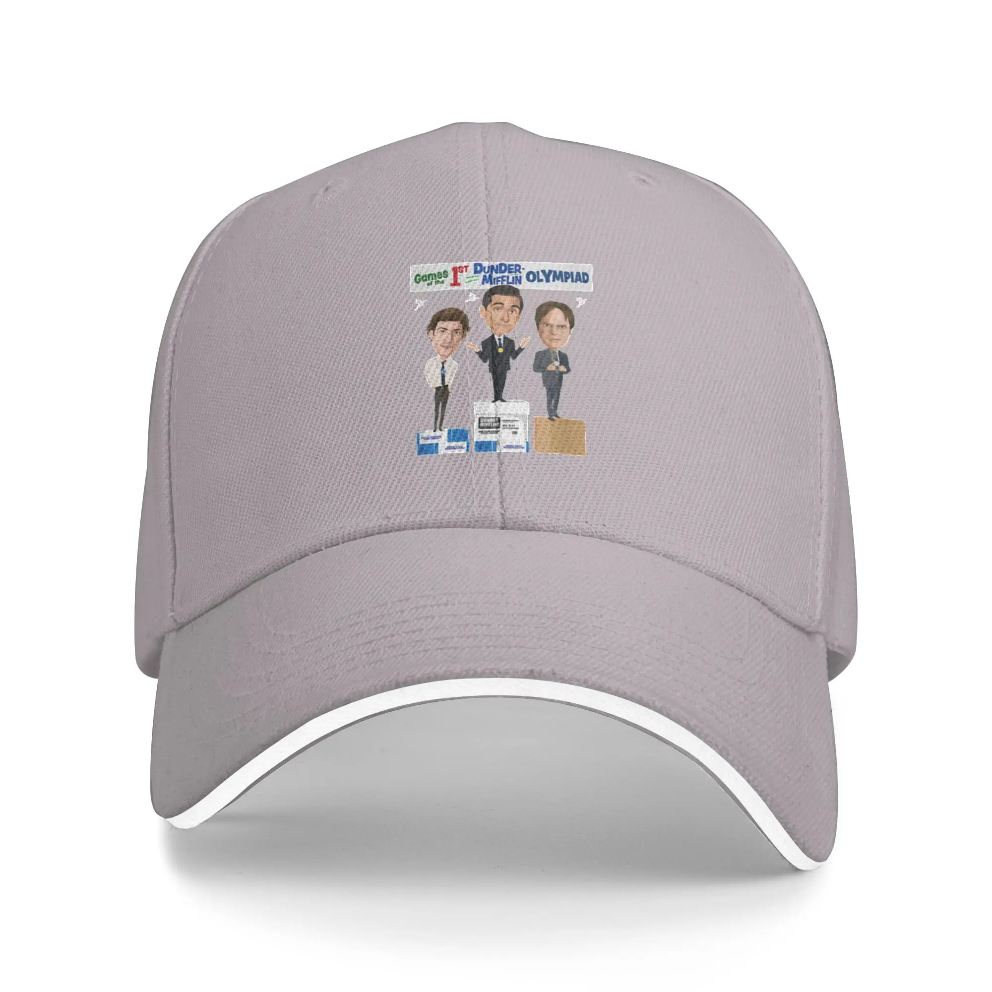 Fashion Dunder Mifflin Olympics  Curved Brim Baseball Cap Denim Fabric Baseball Cap Sport Cap