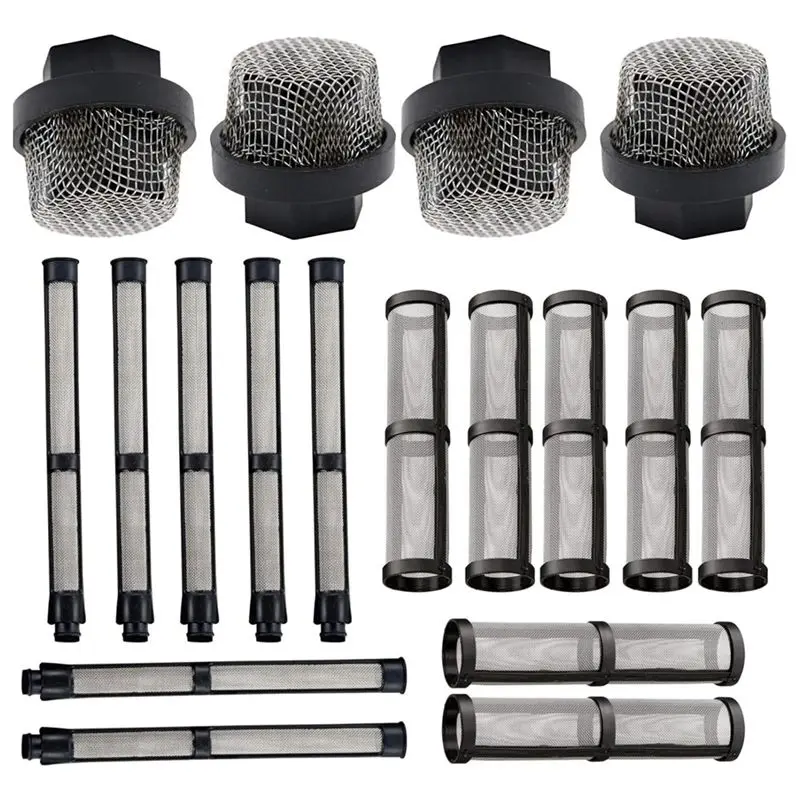 HLZS-Airless Paint Sprayer Filters Set,246385 Hose Inlet Strainer Filter,246384 Pump Manifold Filter, 287032 Filter (4+7+7Pk)