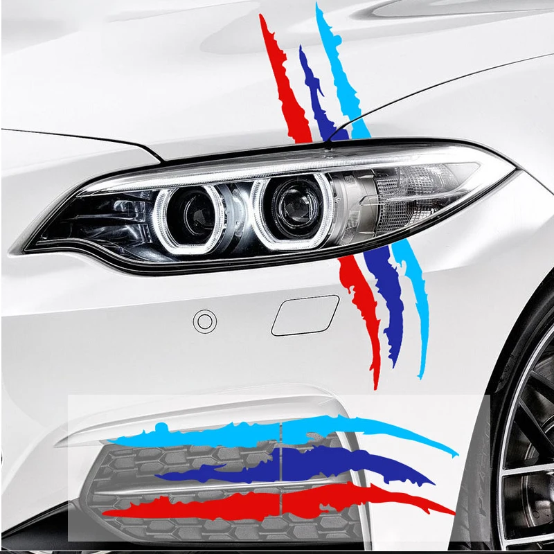 

Car Headlight Eyebrow Sticker Ghost Claw Stripe Decal For BMW X1 X2 X3 X4 X5 X6 X7 Series 1 2 3 4 5 6 7 8 Z4 E46 E90 E60 E70 F30
