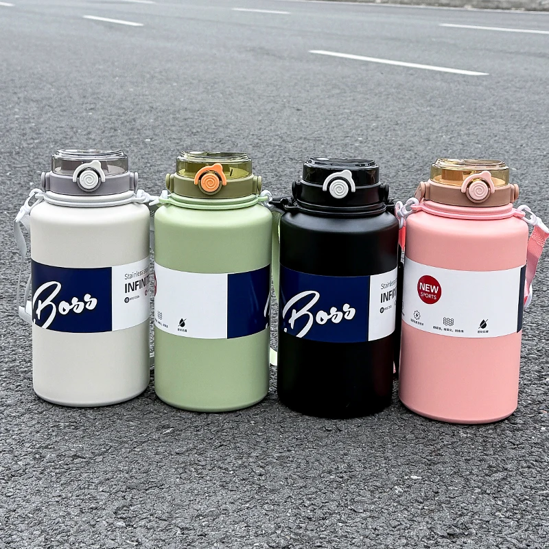 1 Stück 2000ml Eis- und Wärmeisolierter Trinkbecher, Tragbare Outdoor-Sportflasche, Einfacher und Modischer Becher – Detail 12