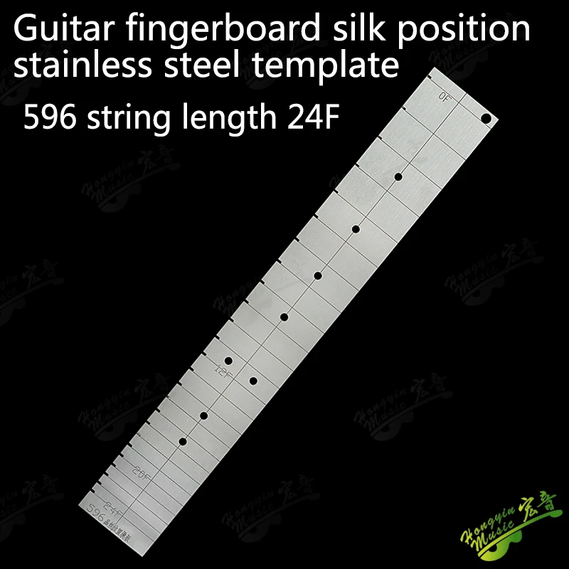 Gitarren-Bundpositionierungsvorlage aus Edelstahl 650mm, Professionelle Bundschlitzführung für Halswartung & Gitarrenbauerwerkzeuge – Detail 4