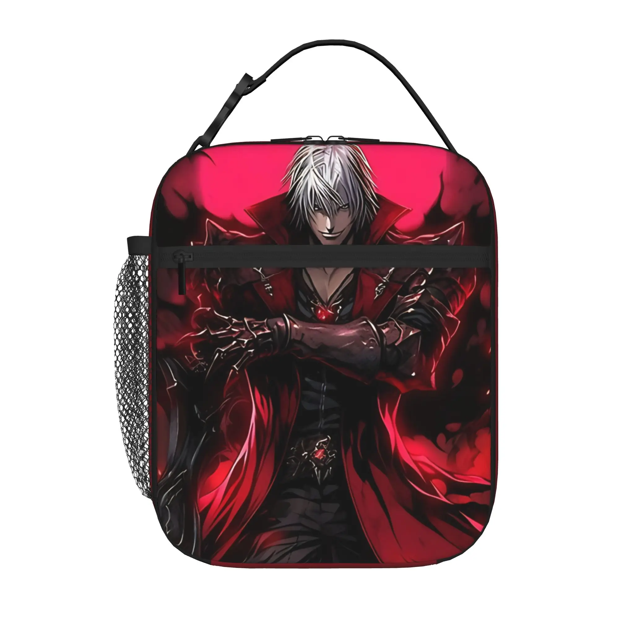 1 Piece Zipper Closure monster hunter Storage Bag Pocket D-Devil May Cry School Lunch Food Box Reusable For Lunch Food Bag