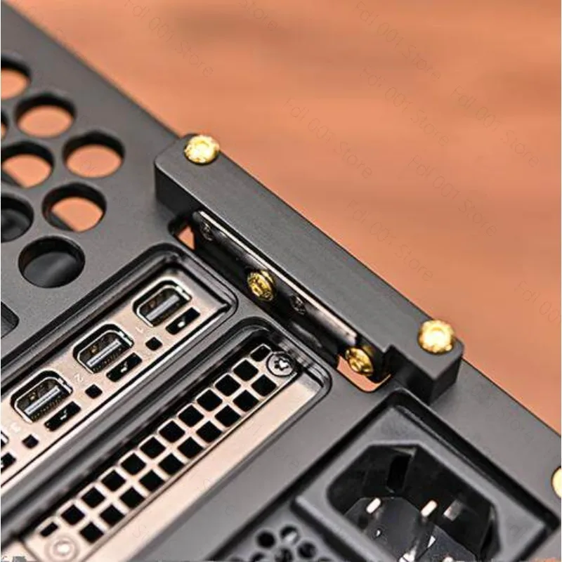 All-Aluminum Small Chassis Support for V9 Captain Double-Slot Half-Height PCI Card Bracket