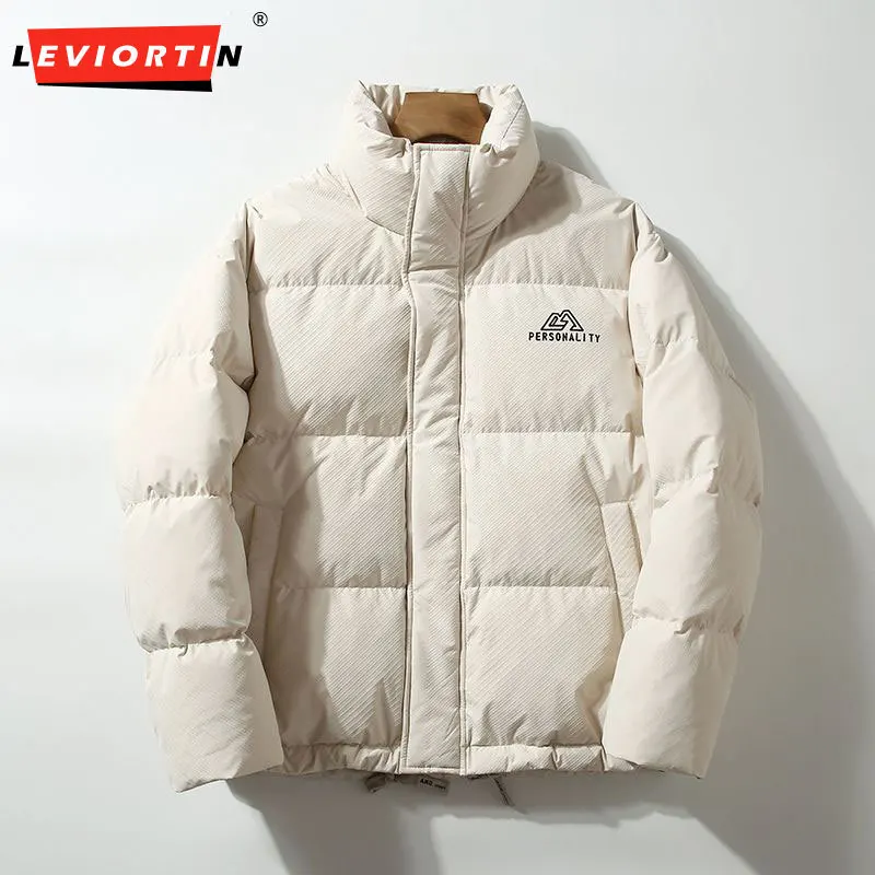 Hip Hop Men Down Jacket Winter Outdoor Sport Padded Coats Fashion Hooded Thick Warm Windproof Cold Proof White Duck Down Jacket