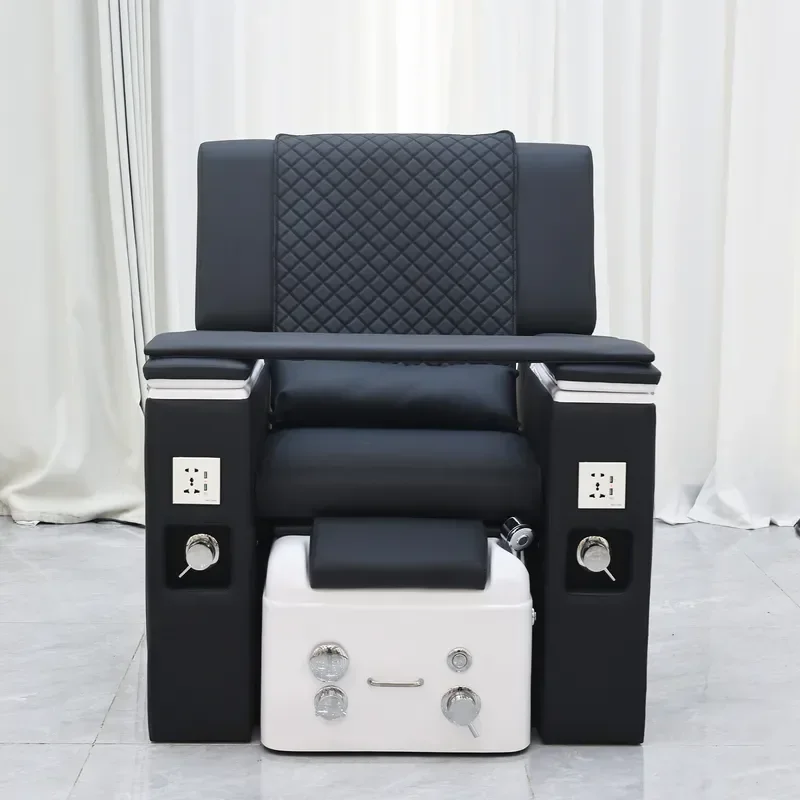 Electric Reclining Massage Chair for Eyelash Extensions Manicure Pedicure Foot Soaking Spa Beauty Furniture