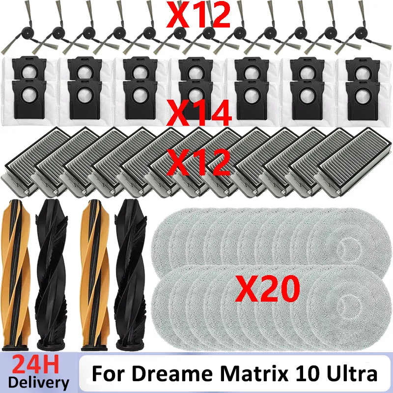 For Dreame Matrix 10 Ultra/ L60 Ultra PE/ X50 Master/ X50s Pro Master/ L40s Pro Ultra Accessories Replacement Brush Filter Mop