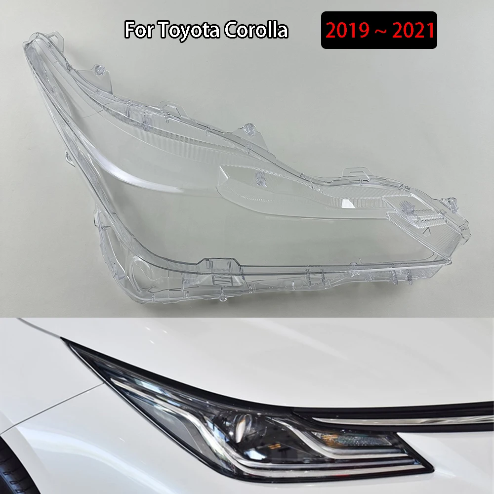 

For Toyota Corolla 2019 2020 2021 Headlamp Cover Transparent Lamp Shade Headlight Shell Lens Plexiglass Auto Replacement Parts