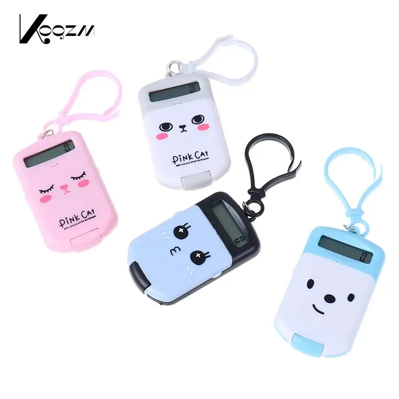 Tragbare Stelligen Rechner Kawaii Mini Rechner 8 Display Cartoon Nette Kreative Keychain Tasche Rechner Büro Liefert