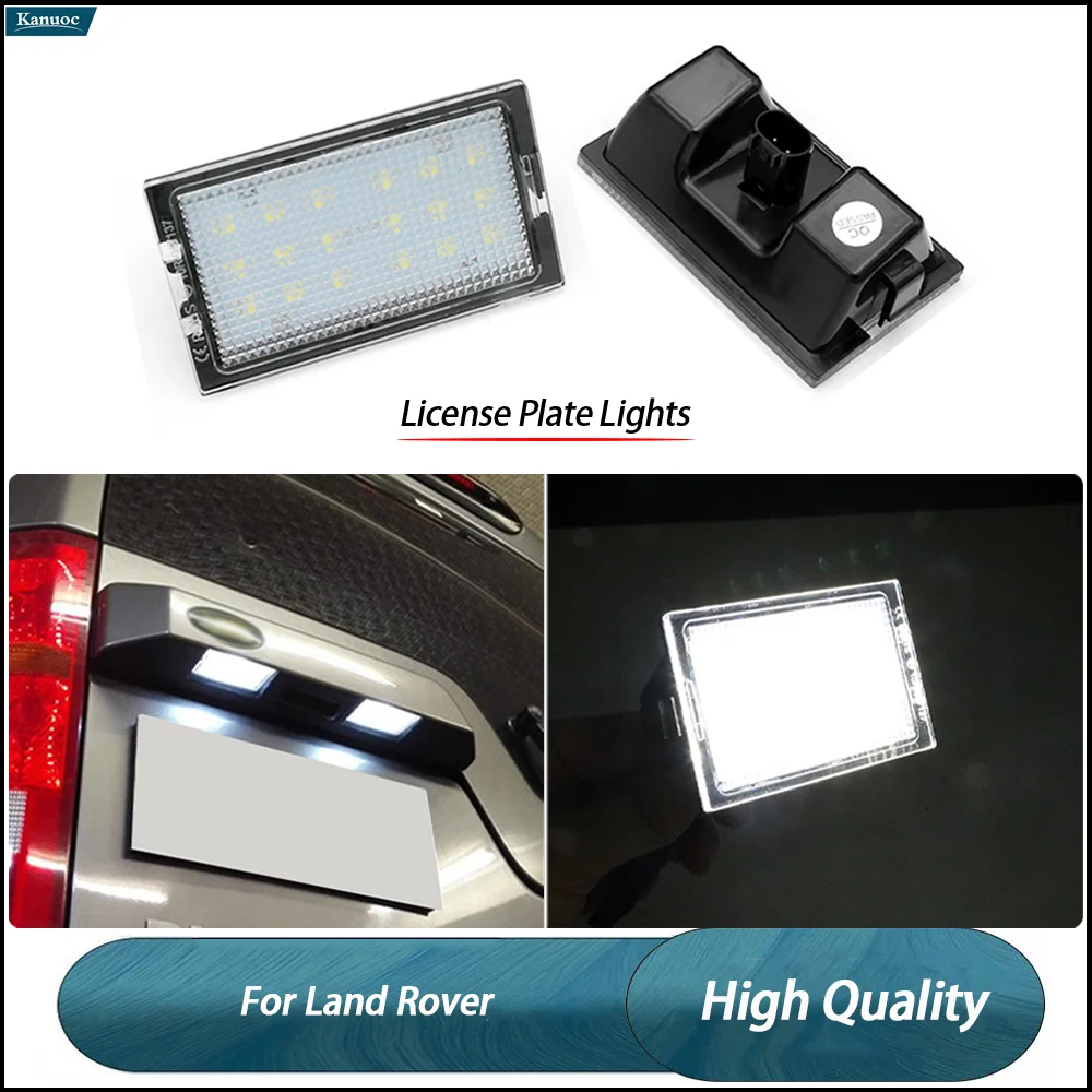 

2Pcs LED License Plate Lamp Kit For For Land Rover Range Rover Sport Discovery 3 4 Freelander 2
