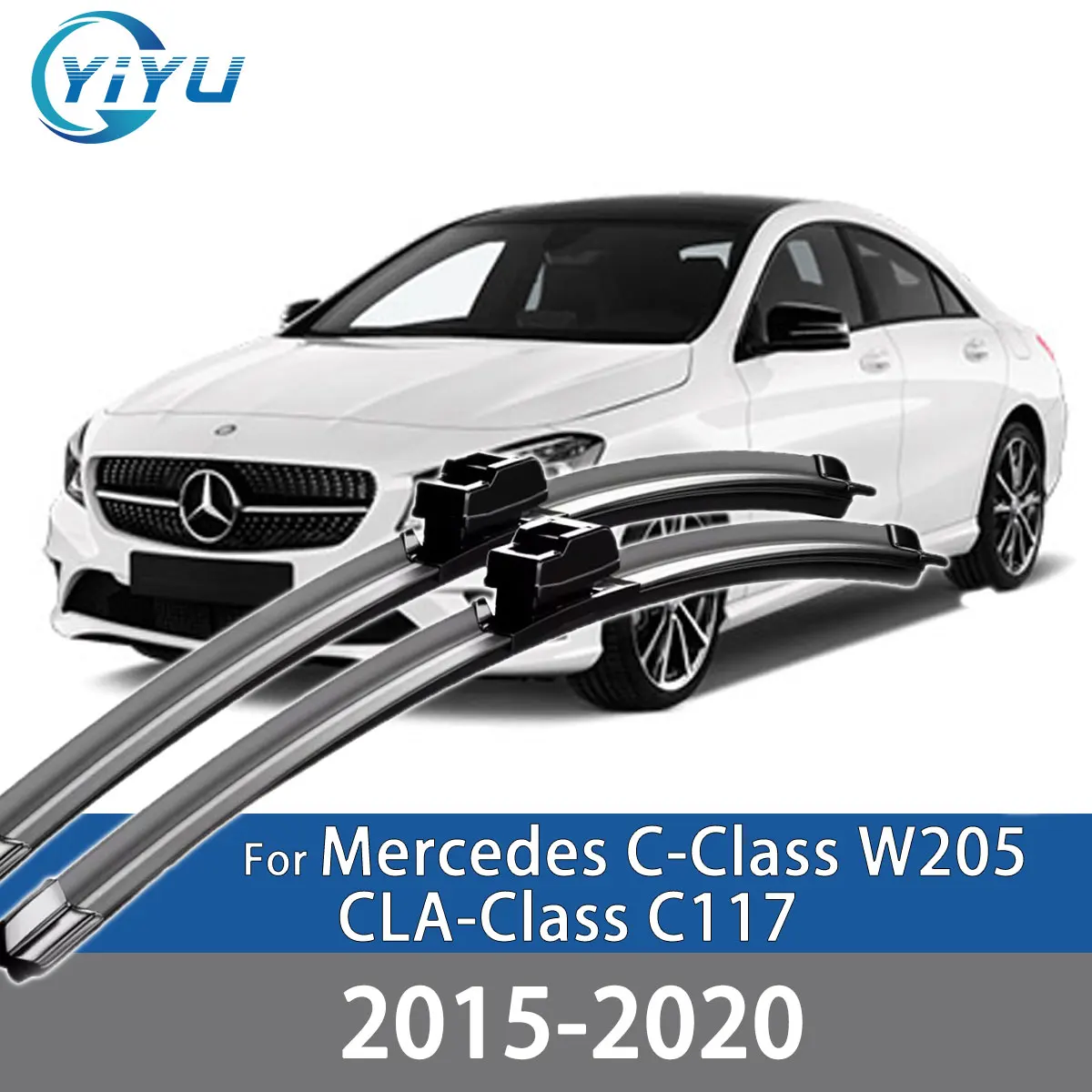 2PCS Auto Front Wischer Klingen Für Mercedes C-Klasse W205 CLA-Klasse C117 2015-2020 Windschutzscheibe windschutz Zubehör