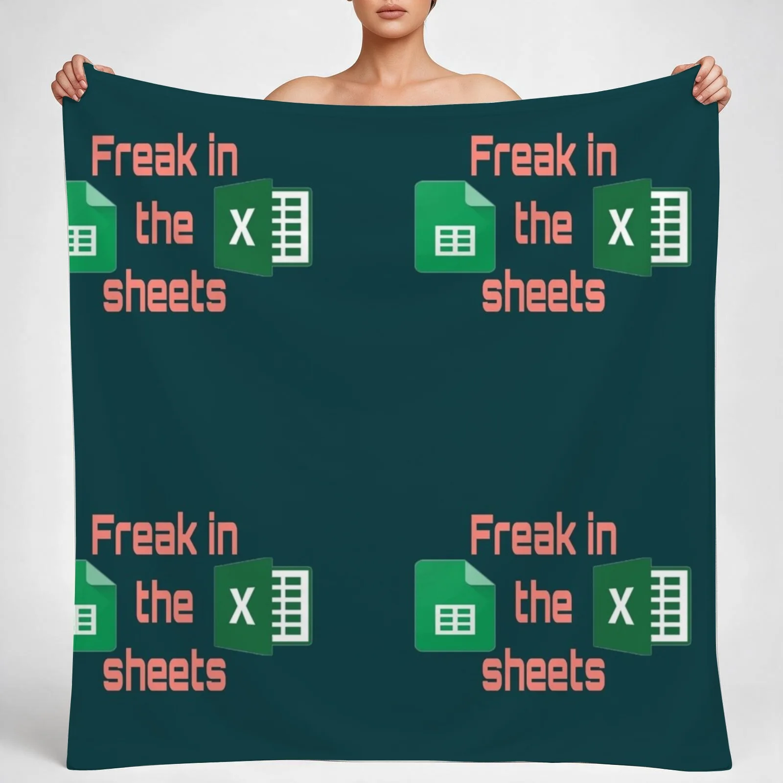 Freak in the sheets Excel vs sheets Throw Blanket couch cozy soft plush fuzzy picnic outdoor blanket