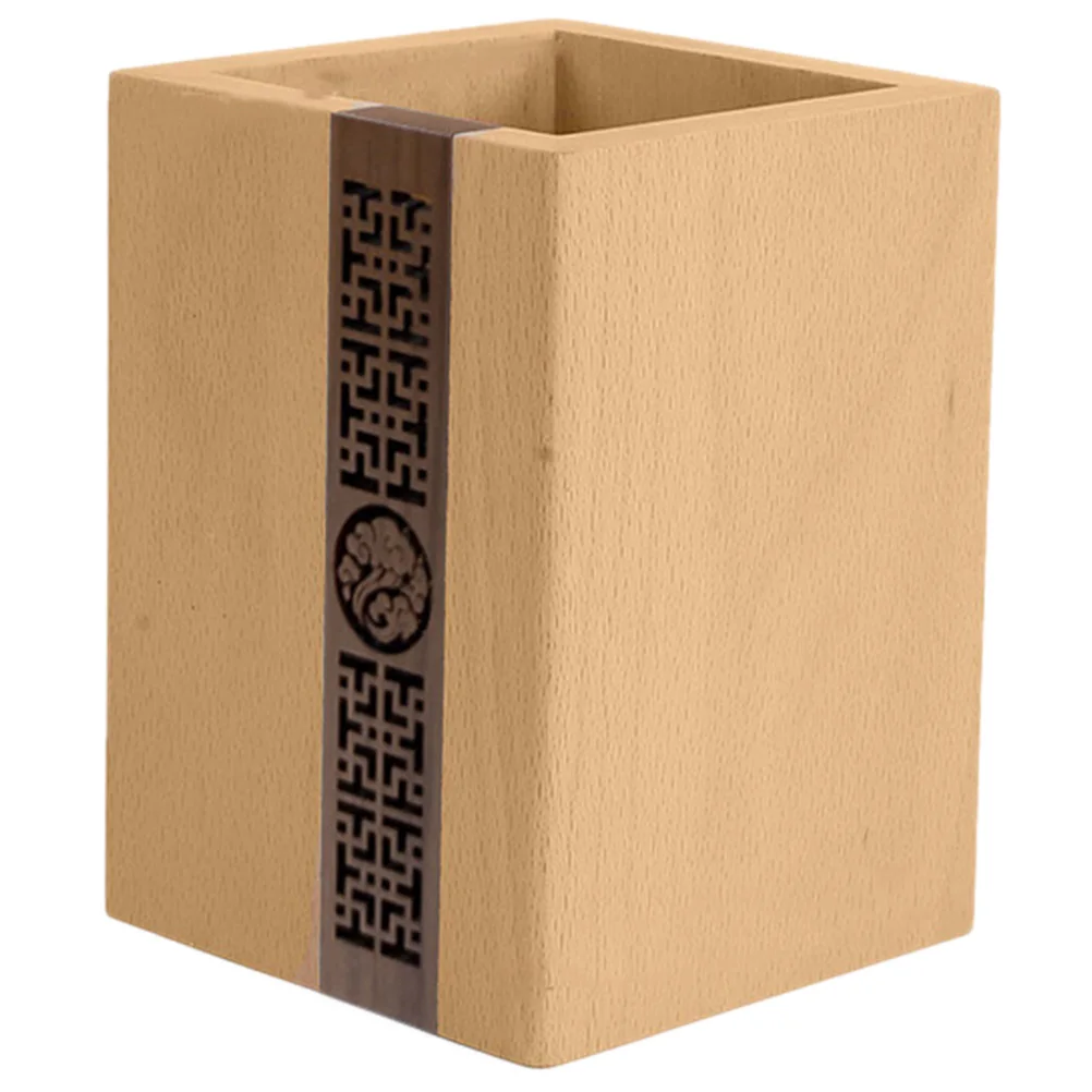 

Wooden Pen Holder Sturdy Lightweight Desk ganizer for Pencils Cosmetics Chopsticks Material Long Lasting Fade