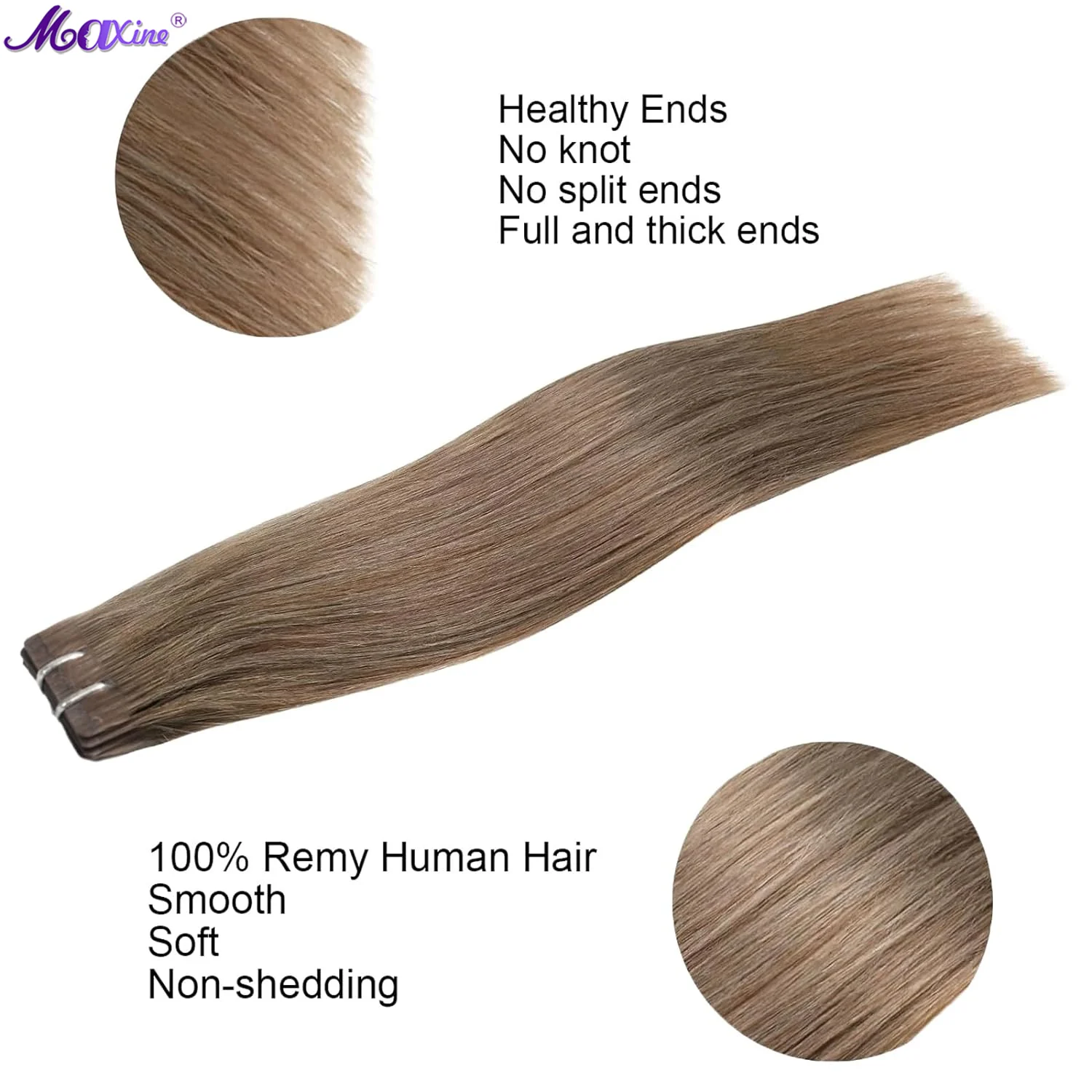 Накладные человеческие волосы на клипсе, Платиновые светлые натуральные невидимые волосы без повреждения кутикулы, 18 дюймов, Натуральные Прямые волосы на клипсе